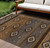 8' X 10' Chocolate Copper And Gray Tribal Washable Indoor Outdoor Area Rug