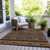 8' X 10' Chocolate Copper And Gray Tribal Washable Indoor Outdoor Area Rug