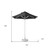 9' Black Polyester Round Market Patio Umbrella