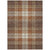 10' X 14' Chocolate Copper And Gold Plaid Washable Indoor Outdoor Area Rug