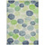 8' X 10' Navy Blue Lime Green And Ivory Geometric Washable Indoor Outdoor Area Rug