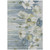 10' X 14' Denim Blue And Sky Blue Floral Washable Indoor Outdoor Area Rug