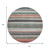 8' Pale Aqua Copper And Taupe Round Striped Washable Indoor Outdoor Area Rug