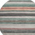 8' Pale Aqua Copper And Taupe Round Striped Washable Indoor Outdoor Area Rug