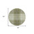 8' Artichoke Green Brown And Ivory Round Plaid Washable Indoor Outdoor Area Rug