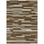 10' X 14' Brown And Ivory Striped Washable Indoor Outdoor Area Rug