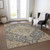 10' X 14' Charcoal Gray And Brown Oriental Washable Indoor Outdoor Area Rug