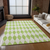9' X 12' Lime Green And Ivory Geometric Washable Indoor Outdoor Area Rug