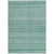 9' X 12' Turquoise And Aqua Striped Washable Indoor Outdoor Area Rug
