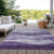 8' X 10' Lavender And Purple Abstract Washable Indoor Outdoor Area Rug