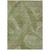 10' X 14' Olive Green Brown And Ivory Floral Washable Indoor Outdoor Area Rug
