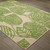 Homeroots Home Decor 9' x 12' Sand and Lime Green Leaves Indoor Outdoor Area Rug