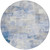 8' Denim Blue Gray And Ivory Round Abstract Washable Indoor Outdoor Area Rug
