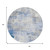 8' Denim Blue Gray And Ivory Round Abstract Washable Indoor Outdoor Area Rug