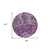 8' Purple And Charcoal Round Floral Medallion Washable Indoor Outdoor Area Rug
