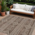 8' X 10' Brown And Ivory Southwestern Washable Indoor Outdoor Area Rug - 608219329532