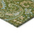 8' Round Green Round Paisley Washable Non Skid Indoor Outdoor Area Rug