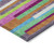 8' X 10' Lavender Orange And Lime Green Striped Washable Indoor Outdoor Area Rug
