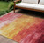 10' X 14' Blush And Pink Striped Washable Indoor Outdoor Area Rug