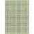 8' X 10' Green and Gray Plaid Washable Non Skid Indoor Outdoor Area Rug