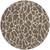8' Brown And Beige Round Geometric Washable Indoor Outdoor Area Rug - 880016588149