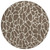 8' Brown And Beige Round Geometric Washable Indoor Outdoor Area Rug - 880016588149