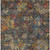 10' X 14' Gray Green And Terra Cotta Floral Washable Indoor Outdoor Area Rug