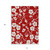 10' X 14' Red Ivory And Gray Floral Washable Indoor Outdoor Area Rug