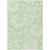 10' X 14' Mint Green and Ivory Floral Washable Non Skid Indoor Outdoor Area Rug