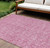 8' X 10' Blush And Ivory Floral Washable Indoor Outdoor Area Rug