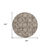 8' Brown Gray And Beige Round Floral Washable Indoor Outdoor Area Rug