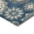 9' X 12' Navy Blue And Taupe Floral Medallion Washable Indoor Outdoor Area Rug