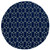 7' Navy Blue Hand Hooked UV Treated Geometric Round Indoor Outdoor Area Rug - 4512822807263
