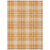 8' X 10' Orange Blue And Ivory Plaid Washable Indoor Outdoor Area Rug