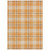 8' X 10' Orange Blue And Ivory Plaid Washable Indoor Outdoor Area Rug