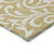 10' X 14' Gold And Beige Floral Washable Indoor Outdoor Area Rug