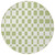 8' Artichoke Green And Ivory Round Geometric Washable Indoor Outdoor Area Rug - 608219172008