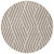 8' Round Taupe and Ivory Round Geometric Washable Non Skid Indoor Outdoor Area Rug