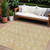 10' X 14' Gold And Beige Geometric Washable Indoor Outdoor Area Rug - 606114936862