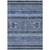 10' X 14' Navy Blue And Denim Blue Southwestern Washable Indoor Outdoor Area Rug