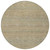 8' Beige And Taupe Round Striped Washable Indoor Outdoor Area Rug