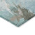 9' X 12' Teal Blue And Aqua Floral Washable Indoor Outdoor Area Rug - Teal Blue, Ivory