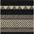 9' X 12' Black Ivory And Wheat Southwestern Washable Indoor Outdoor Area Rug
