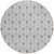 8' Silver And Gray Round Geometric Washable Indoor Outdoor Area Rug - 608219160289