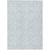 9' X 12' Sky Blue And Ivory Trellis Washable Indoor Outdoor Area Rug