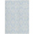 9' X 12' Sky Blue And Ivory Trellis Washable Indoor Outdoor Area Rug