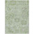 9' X 12' Mint Green And Gray Damask Washable Indoor Outdoor Area Rug