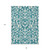 8' X 10' Teal Blue And Ivory Floral Washable Indoor Outdoor Area Rug - Teal Blue, Ivory