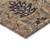8' Khaki Terra Cotta And Black Round Damask Washable Indoor Outdoor Area Rug