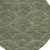 8' Olive Green Fern Green And Silver Round Geometric Washable Indoor Outdoor Area Rug